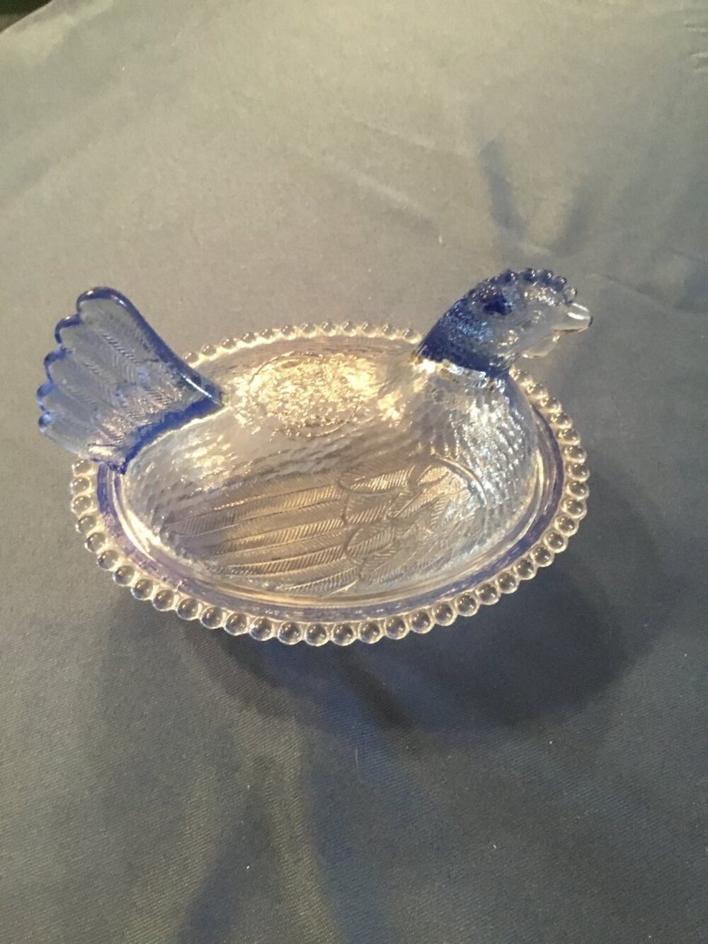 Indiana Glass Company Hen on a Nest (Light Blue)
